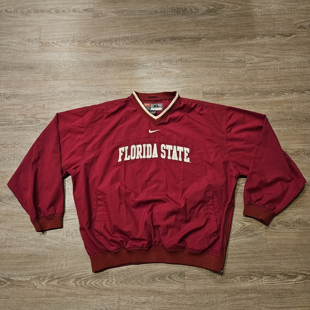 VINTAGE Florida State Seminoles Nike Jacket Mens M Center Swoosh Windbreaker